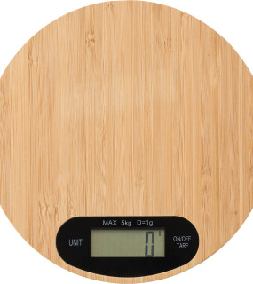 BILANCIA DA CUCINA IN BAMBù, CAPACITA' FINO A 5 KG, 18,5x18,5x1,
