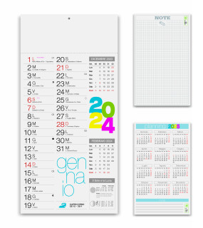 CALENDARIO OLANDESE 12 FOGLI cm. 23x47