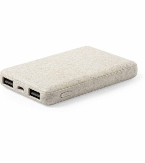 POWERBANK 5000mAh IN PAGLIA DI FRUMENTO cm 6,3x9,4x1,4