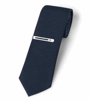 SWAROVSKI CRAVATTA CON CLIP TEXTURE BLU