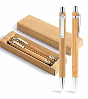 SET SFERA E PORTAMINA IN BAMBOO cm 17,1x5,3x2,3