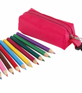 ASTUCCIO CON MOSCHETTONE CONTENENTE 12 MATITE COLORATE