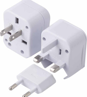 ADATTATORE UNIVERSALE DI CORRENTE CON CUSTODIA cm 6,3x6,1x4,6