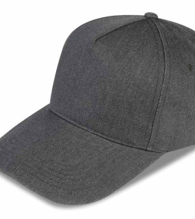 CAPPELLINO 5 PANNELLI IN JEANS CON VISIERA GRANDE