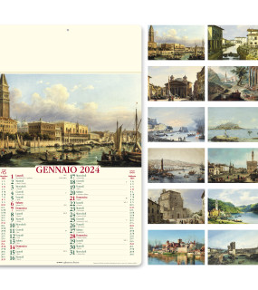 CALENDARIO ALMANACCO "ITALIA ANTICA" 31x52,5 cm