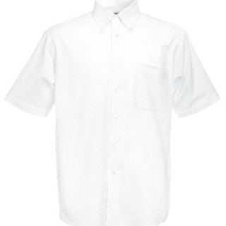 CAMICIA UOMO OXFORD MANICA CORTA BIANCA