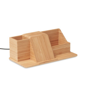 ORGANIZER DA SCRIVANIA CON PORTAPENNE IN BAMBOO cm 24,5x12,9x9,2