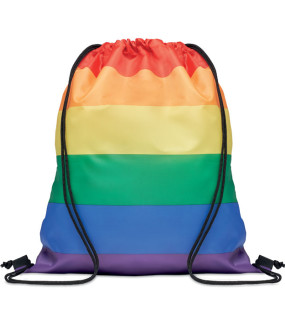 SACCA ZAINO ARCOBALENO IN POLIESTERE 210D cm 36x42