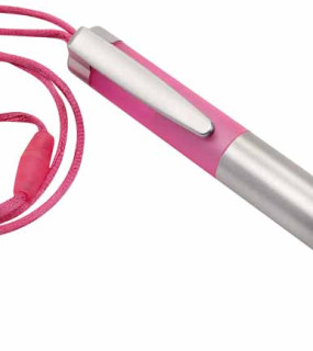 TORCIA LED CON PENNA E LACCETTO DA COLLO