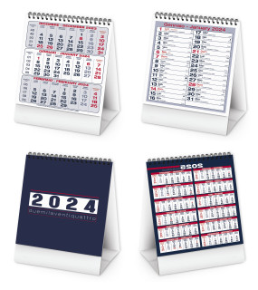 CALENDARIO DA TAVOLO CON SPIRALE 13 FOGLI cm 13,5x18,5