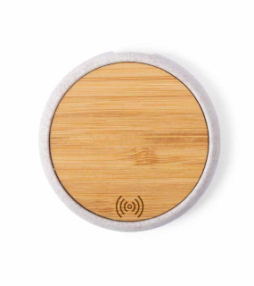 BASE DI RICARICA WIRELESS IN BAMBOO/PAGLIA DI FRUMENTO cm 1,1x6Ø