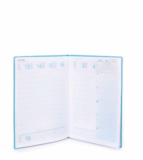 AGENDA CON CUCITURA COPERTINA ZIG ZAG E PORTAPENNA cm 13x21