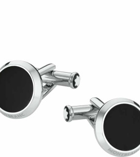 MONTBLANC GEMELLI IN ACCIAIO INOSSIDABILE E ONICE