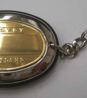 DALVEY PORTACHIAVI CON MINITORCIA (DETTAGLI DORATI)