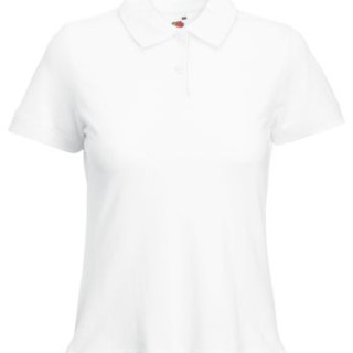 POLO DONNA M/CORTA 97% COT. 3% ELASTAN BIANCA