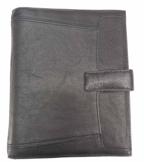 AGENDA GIORNALIERA CON PATTA IN PELLE 17,2x22x2,5 cm