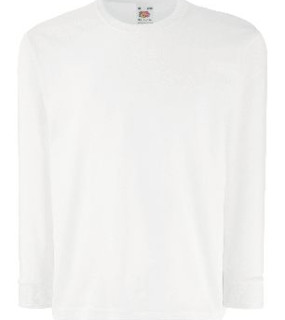 T-SHIRT BAMBINO VALUEWEIGHT M/LUNGA BIANCA