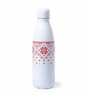 BORRACCIA 790 ml IN ACCIAIO INOSSIDABILE CON DECORAZIONE NATALIZ