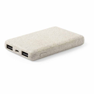 POWERBANK 5000mAh IN PAGLIA DI FRUMENTO cm 6,3x9,4x1,4