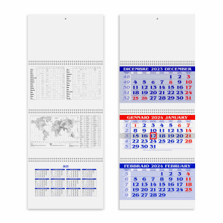 CALENDARIO TRITTICO SPIRALATO 31x80 cm