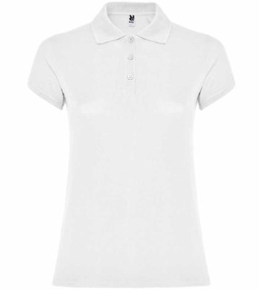 POLO PIQUE' DONNA 100% COTONE 3 BOTTONI BIANCA 200gr