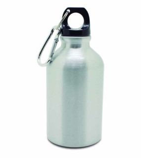 BORRACCIA 350ml IN ALLUMINIO CON MOSCHETTONE cm. Ø6,5x15,5