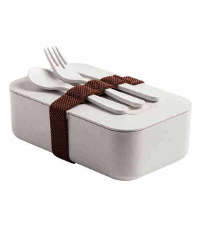 PORTAPRANZO CON POSATE IN FIBRA DI BAMBOO E SUPPORTO PER SMARTPH