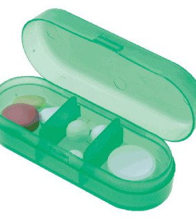 PORTAPILLOLE CON 3 SCOMPARTI IN PVC