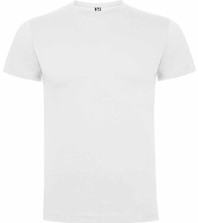 T-SHIRT BAMBINO M/CORTA DOGO PREMIUM  GIROCOLLO BIANCA 165gr
