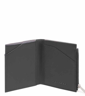 PORTAFOGLIO COMPATTO IN NYLON RIGENERATO cm 9,5x8x1,5