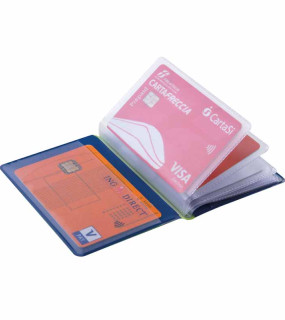 PORTACARTE DI CREDITO 10 SCOMPARTI CON PROTEZIONE RFID cm 7,5x10