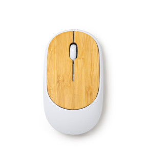 MOUSE OTTICO WIRELESS IN BAMBU' E AD RICICLATO cm. 10,2x5,8x3,4