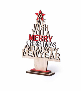 ALBERO DI NATALE IN LEGNO cm 11,5x17,7x3,1
