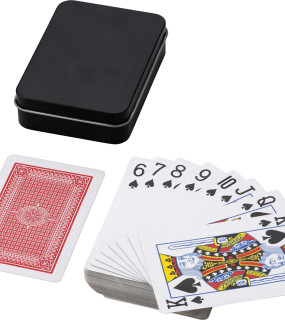 CARTE DA GIOCO IN CONFEZIONE DI LATTA 9,5x6,5x3 cm
