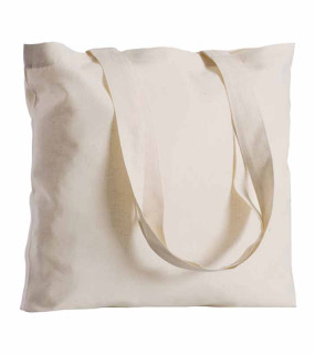 SHOPPER IN COTONE NATURALE MANICI LUNGHI cm 42x42