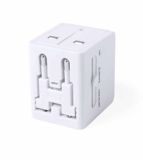 ADATTATORE UNIVERSALE DI CORRENTE CON 2 USCITE USB cm 4,5x5,6x6,