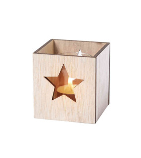 CANDELA ALLA VANIGLIA A TEMA NATALIZIO 7,5x8x7,5 cm