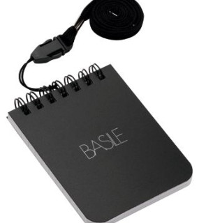 BASILE MINI NOTES COLORE NERO CON CORDINO REMOVIBILE