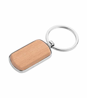 PORTACHIAVI RETTANGOLARE IN LEGNO E METALLO cm. 2,5x4,3x1