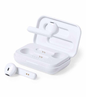 AURICOLARI BLUETOOTH 5.0 ANTIBATTERICI CON CUSTODIA cm 4,5x6,8x2