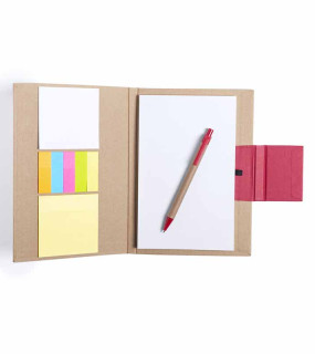BLOCKNOTES IN CARTONE RICICLATO CON PENNA A SFERA
