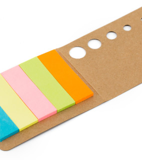 BLOCCHETTO CON FOGLIETTI ADESIVI COLORATI RIPOSIZIONABILI cm 8,2