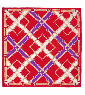 BALDININI FOULARD IN SETA TWILL CON ORLO A MANO cm 90x90