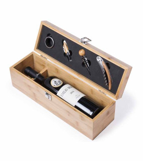 SET VINO IN BAMBOO 4 PZ. cm 36x12x11