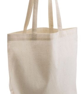 SHOPPER IN COTONE NATURALE M/LUNGHI 140 gr cm 38x42