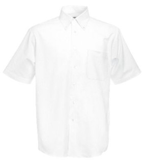CAMICIA UOMO OXFORD MANICA CORTA BIANCA