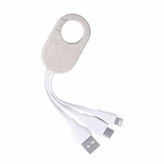 CAVETTO PORTACHIAVI CON CONNETTORE TIPO C E MICRO USB/LIGHTNING