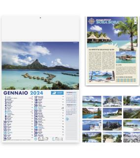 CALENDARIO ILLUSTRATO 12 FOGLI PAESAGGI cm 29X47