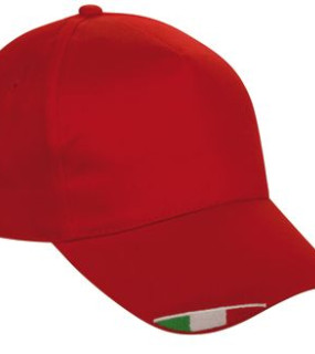 CAPPELLINO 5 PANN. C/BANDIERA SU VISIERA