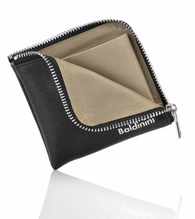BALDININI PORTAFOGLIO UNISEX CON APERTURA A L CON ZIP cm 10x11x1